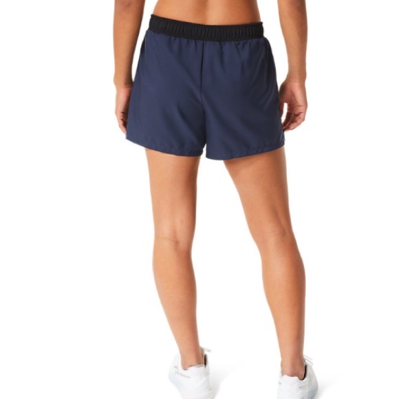 NWT ASICS Womens Court Tennis Shorts Midnight Blue Medium Athleticwear - Picture 8 of 8